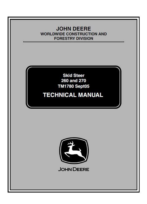 john deere 270 skid steer service manual|john deere 260 loader specifications.